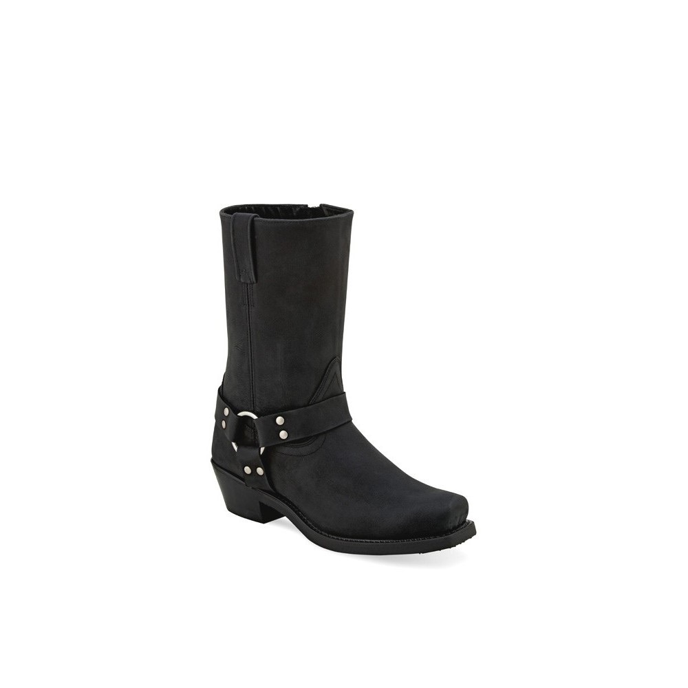 Old West Black Leather riding Boots